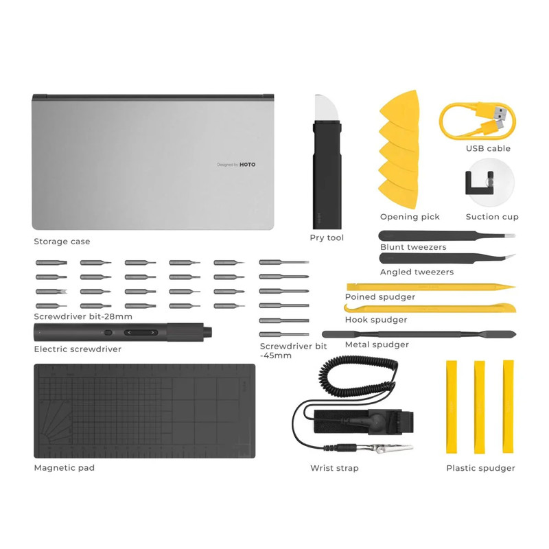 Hoto Precision Electric Screwdriver Kit Pro - مفك براغي